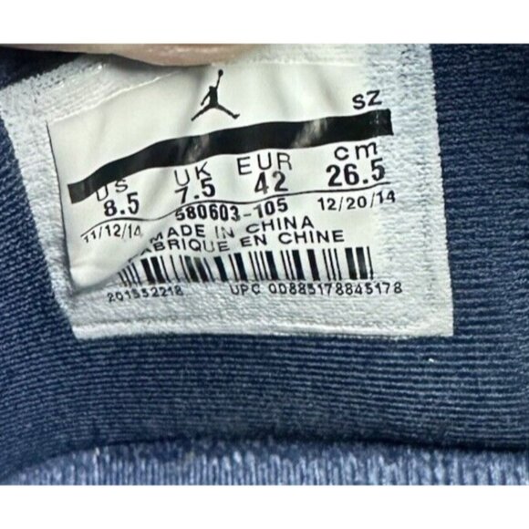 Nike Air Jordan Son Of Mars Low 'Hornets' Mens Size 8.5 White Midnight Navy - Picture 15 of 15